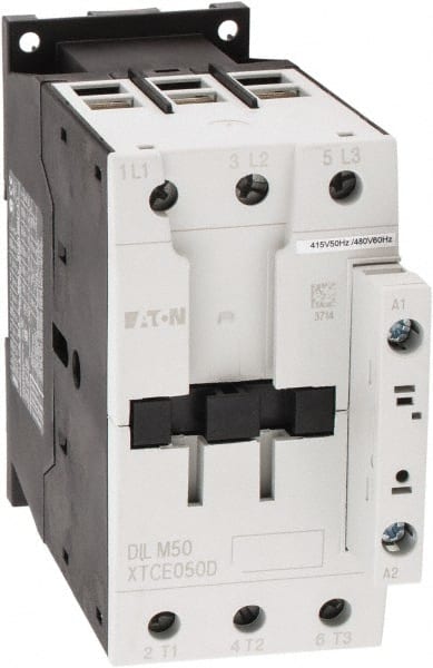 Eaton Cutler-Hammer - 3 Pole, 415 Coil VAC at 50 Hz and 480 Coil VAC at 60 Hz, 80 Amp, Nonreversible Open Enclosure IEC Contactor - Exact Tool & Supply