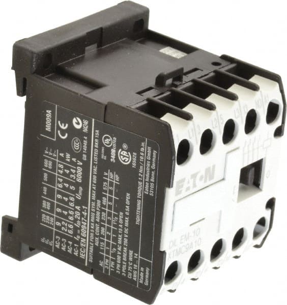 Eaton Cutler-Hammer - 3 Pole, 220 Coil VAC at 50 Hz and 240 Coil VAC at 60 Hz, Nonreversible Open Enclosure IEC Contactor - Exact Tool & Supply