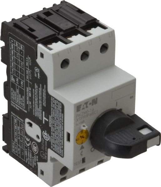 Eaton Cutler-Hammer - 1.6 Amp, IEC, Open Pushbutton Manual Motor Starter - 45mm Wide x 94mm Deep x 3.6667" High, 3/4 hp at 480/600 V, CE Approved, CSA Certified, DIN VDE, EN/IEC, UL 508 Type E Compliant & UL Listed - Exact Tool & Supply