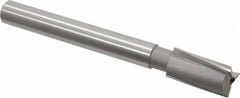 Made in USA - 21/32" Diam, 1/2" Shank, Diam, 3 Flutes, Straight Shank, Interchangeable Pilot Counterbore - Exact Tool & Supply
