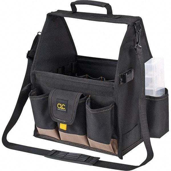 CLC - 20 Pocket Black Polyester Tool Tote - 12" Wide x 8-1/2" Deep x 14" High - Exact Tool & Supply
