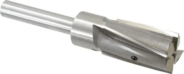Value Collection - 1-1/8" Diam, 1/2" Shank, Diam, 4 Flutes, Straight Shank, Interchangeable Pilot Counterbore - Exact Tool & Supply
