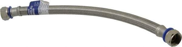 Value Collection - 3/4" FIP Inlet, 3/4" FIP Outlet, Stainless Steel Water Heater Supply Line - Use with Water Heaters - Exact Tool & Supply