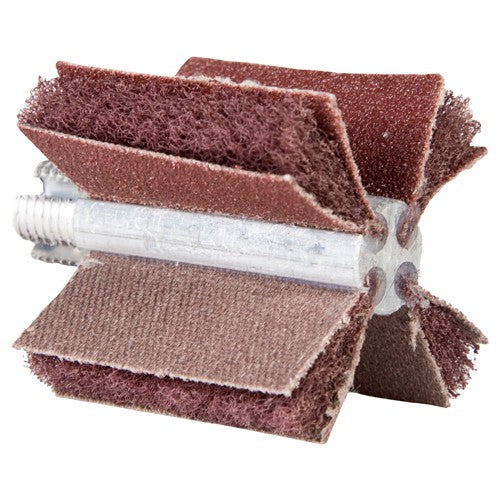 1 3/4″ × 1 1/2″ Interleaf Bore Polisher 80 Grit Very Fine Aluminum Oxide X Weight Cotton/Poly Backing Fits 1 - 1 1/2″ Inside Diameter - Exact Tool & Supply