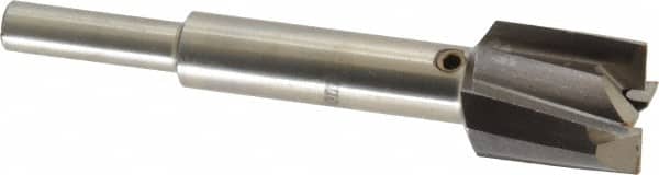 Value Collection - 21/32" Diam, 1/4" Shank, Diam, 4 Flutes, Straight Shank, Interchangeable Pilot Counterbore - Exact Tool & Supply