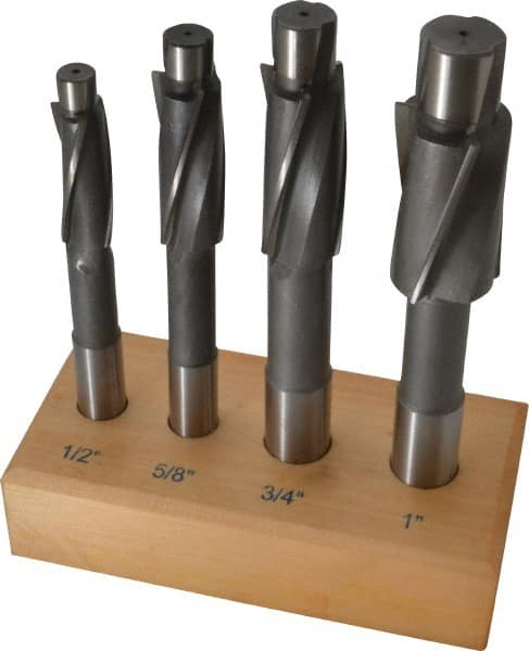 Value Collection - 1/2 to 1" Socket Head Cap Screw Compatible, High Speed Steel, Solid Pilot Counterbore Set - Exact Tool & Supply
