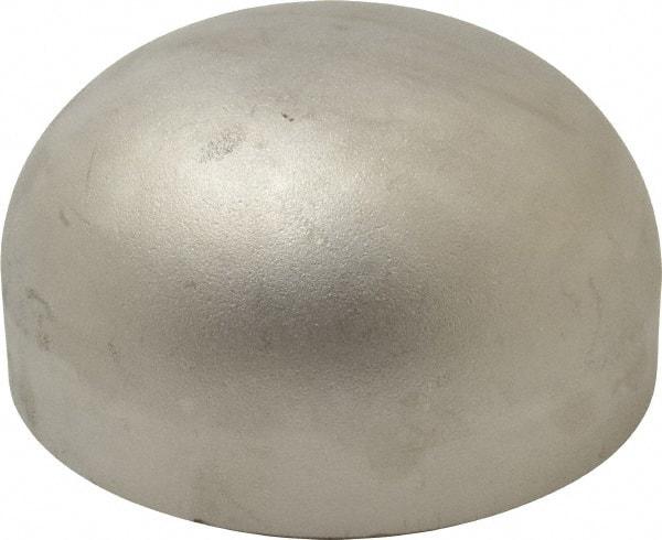 Merit Brass - 4" Grade 304L Stainless Steel Pipe End Cap - Butt Weld End Connections - Exact Tool & Supply
