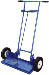 Made in USA - 24" Long Push Magnetic Sweeper with Wheels - 4-1/2" Wide x 1-1/2" High x 48" Long, 10" Wheel Diam, 2-1/2" Clearance - Exact Tool & Supply