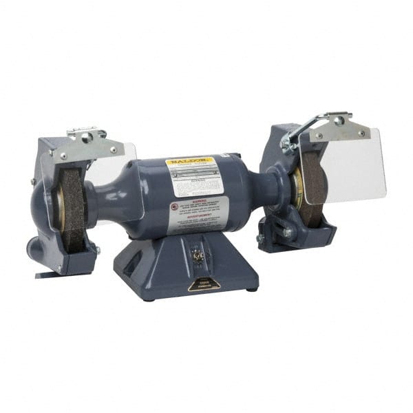 Baldor Reliance - 6" Wheel Diam x 3/4" Wheel Width, 1/3 hp Grinder - Exact Tool & Supply