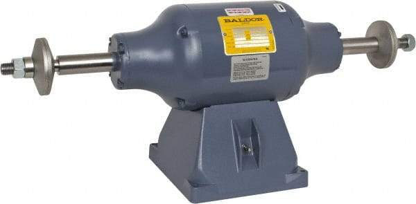 Baldor - 8" Wheel Diam x 1-1/4" Wheel Width, 3/4 hp Buffer - 3/4" Arbor Hole Diam, 1 Phase, 3,600 Max RPM, 115/230 Volts - Exact Tool & Supply