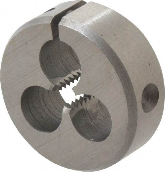 Interstate - 3/16-24 UNS Thread, 1" Outside Diam High Speed Steel Round Die - Right Hand Thread, Adjustable - Exact Tool & Supply