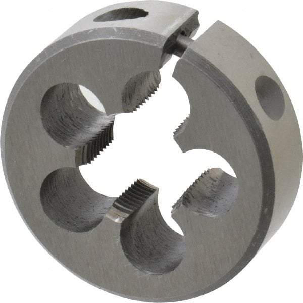 Interstate - M15x1.00 Metric Fine Thread, 1-1/2" Outside Diam High Speed Steel Round Die - Right Hand Thread, Adjustable - Exact Tool & Supply