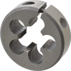 Interstate - M15x1.00 Metric Fine Thread, 1-1/2" Outside Diam High Speed Steel Round Die - Right Hand Thread, Adjustable - Exact Tool & Supply