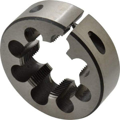 Interstate - M36x1.50 Metric Fine Thread, 2-1/2" Outside Diam High Speed Steel Round Die - Right Hand Thread, Adjustable - Exact Tool & Supply