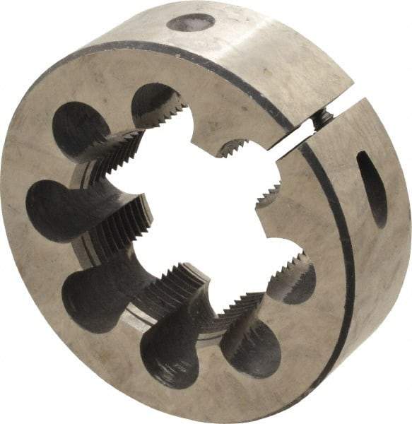 Interstate - M42x2.00 Metric Fine Thread, 3" Outside Diam High Speed Steel Round Die - Right Hand Thread, Adjustable - Exact Tool & Supply