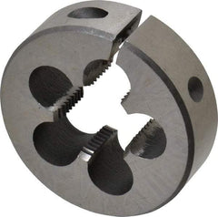 Interstate - M20x1.50 Metric Fine Thread, 2" Outside Diam High Speed Steel Round Die - 5/8" Thick, Left Hand Thread, Adjustable - Exact Tool & Supply