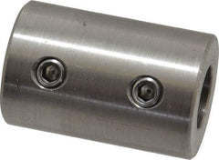 Climax Metal Products - 1/2" Inside x 1" Outside Diam, Stainless Steel Set Screw Rigid Coupling - 1-1/2" Long - Exact Tool & Supply