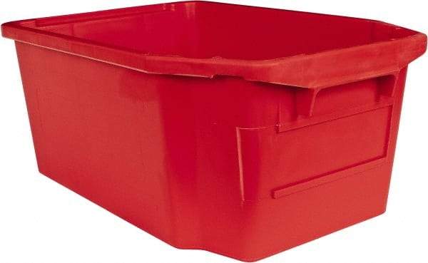 SSI Schaefer - 1.59 Cu Ft, 44 Lb Load Capacity Red Polypropylene Tote Container - Stacking, Nesting, 23.7" Long x 15.8" Wide x 9.9" High - Exact Tool & Supply