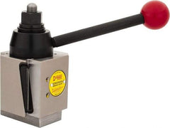 Dorian Tool - 12 and Under Inch Lathe Swing, Wedge Type Quick Change Tool Post - 3-15/16 Inch Tool Post Height, Series AXA, 7/8 to 1-5/8 Inch Centerline Height Range, 4-7/8 Inch Overall Height - Exact Tool & Supply