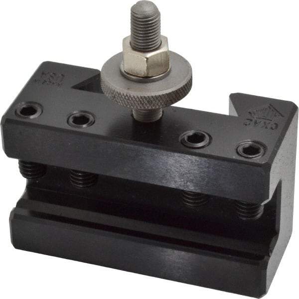 Aloris - Series CXA, #2 Boring, Turning & Facing Tool Post Holder - 13 to 18" Lathe Swing, 2-1/8" OAH x 3-1/2" OAL, 3/4" Max Tool Cutting Size, 1-7/16" Centerline Height - Exact Tool & Supply