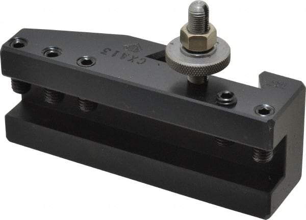 Aloris - Series CXA, #13 Extension Tool Post Holder - 13 to 18" Lathe Swing, 2-1/8" OAH, 3/4" Max Tool Cutting Size, 1-7/16" Centerline Height - Exact Tool & Supply