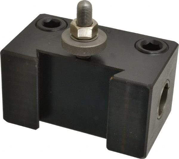 Aloris - Series DA, #4 Boring Bar Tool Post Holder - 17 to 48" Lathe Swing, 3-1/4" OAH x 5-7/8" OAL, 1-5/8" Centerline Height - Exact Tool & Supply