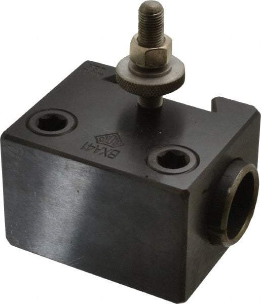 Aloris - Series BXA, #41 Boring Bar Tool Post Holder - 10 to 15" Lathe Swing, 2" OAH x 3" OAL, 1" Centerline Height - Exact Tool & Supply