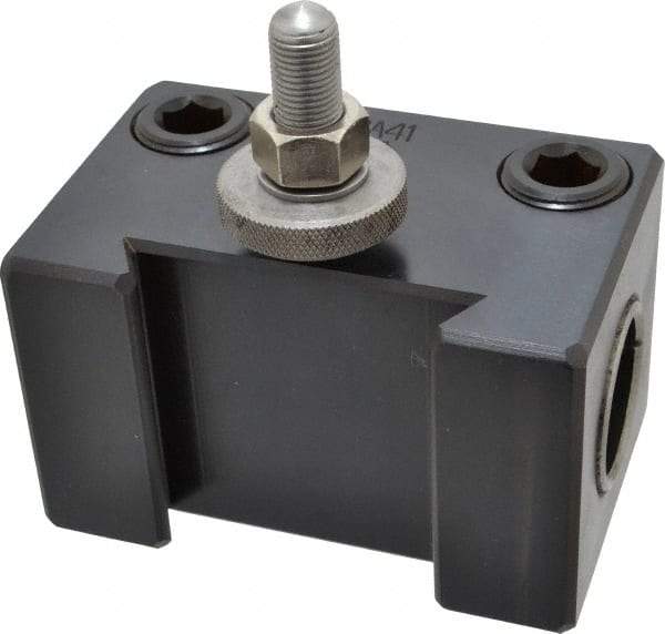 Aloris - Series CA, #41 Boring Bar Tool Post Holder - 14 to 20" Lathe Swing, 2-3/4" OAH x 4-1/2" OAL, 1-3/8" Centerline Height - Exact Tool & Supply