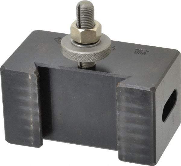 Aloris - Series CA, #53 Morse Taper Tool Post Holder - 14 to 20" Lathe Swing, 2-1/2" OAH, 1-1/4" Centerline Height - Exact Tool & Supply