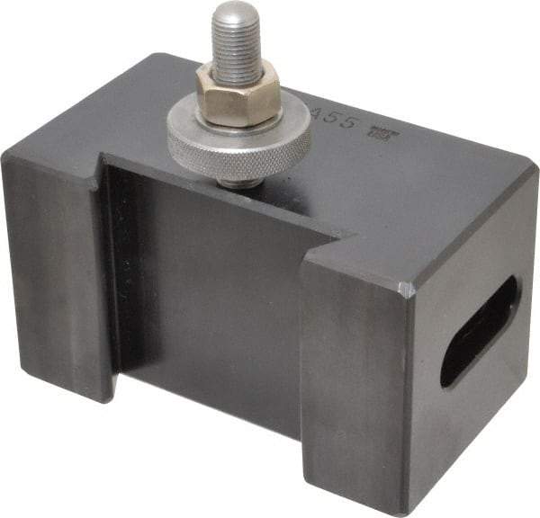 Aloris - Series DA, #53 Morse Taper Tool Post Holder - 17 to 48" Lathe Swing, 3-1/4" OAH, 1-5/8" Centerline Height - Exact Tool & Supply