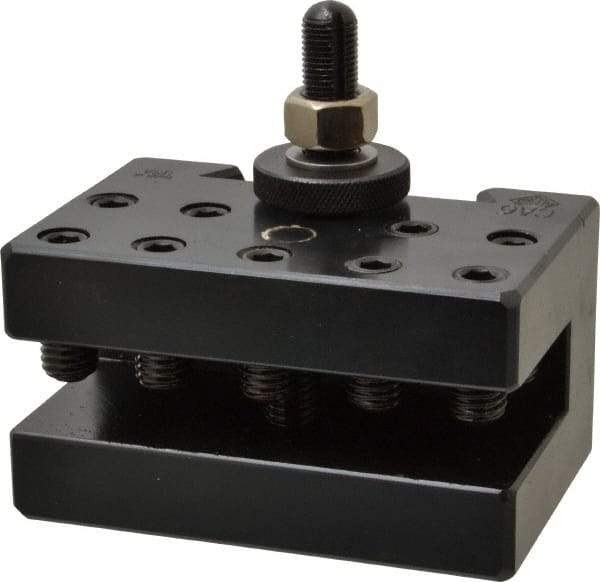 Aloris - Series CA, #6 Multiple Tool Post Holder - 14 to 20" Lathe Swing, 2-1/2" OAH, 3/4" Max Tool Cutting Size, 1-9/16" Centerline Height - Exact Tool & Supply