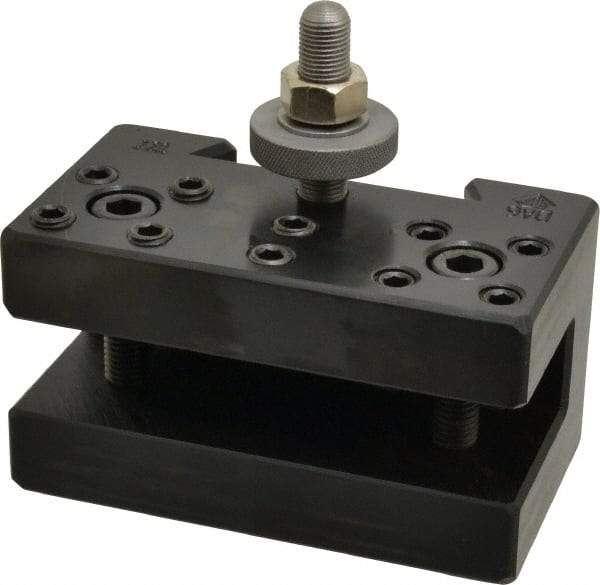 Aloris - Series DA, #6 Multiple Tool Post Holder - 17 to 48" Lathe Swing, 3-1/4" OAH, 1" Max Tool Cutting Size, 2-1/8" Centerline Height - Exact Tool & Supply