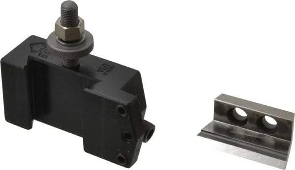 Aloris - Series BXA, #8 Threading Tool Post Holder - 10 to 15" Lathe Swing, 1-3/4" OAH, 1" Centerline Height - Exact Tool & Supply