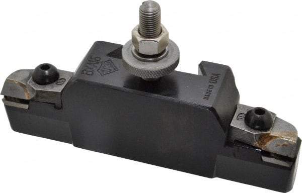 Aloris - Series BXA, #16 Turning & Facing Tool Post Holder for Carbide Triangular Inserts - 10 to 15" Lathe Swing, 1-3/4" OAH, 1" Centerline Height - Exact Tool & Supply