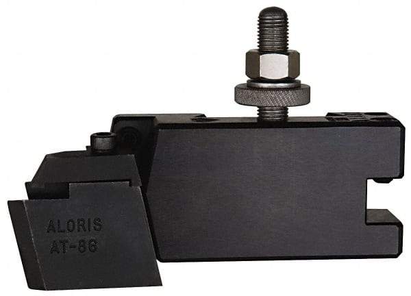Aloris - Series AXA, #81 Threading & Grooving Tool Post Holder - 12" & Under Lathe Swing, 1-5/8" OAH, 1/2" Max Tool Cutting Size, 13/16" Centerline Height - Exact Tool & Supply