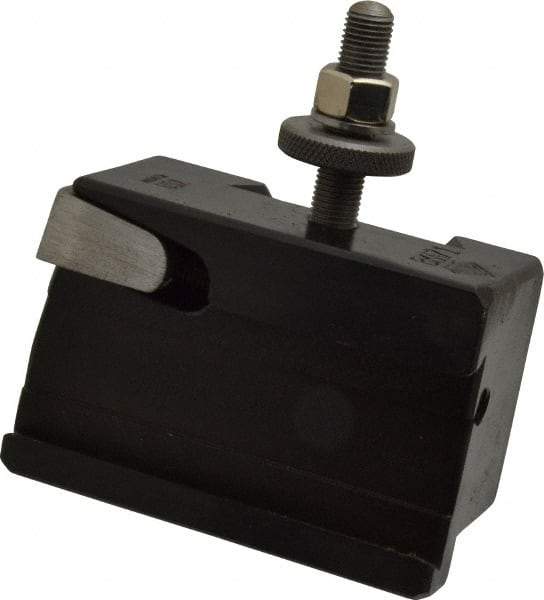 Aloris - Series BXA, #71 Cut-Off & Grooving Tool Post Holder - 10 to 15" Lathe Swing, 2" OAH, 1/4" Max Tool Cutting Size, 15/16" Centerline Height - Exact Tool & Supply
