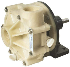 Pentair - 1/2 HP, Corrosion Resistant Pump - 1-1/2 Inlet Size, 1-1/2 Outlet Size, Polypropylene - Exact Tool & Supply