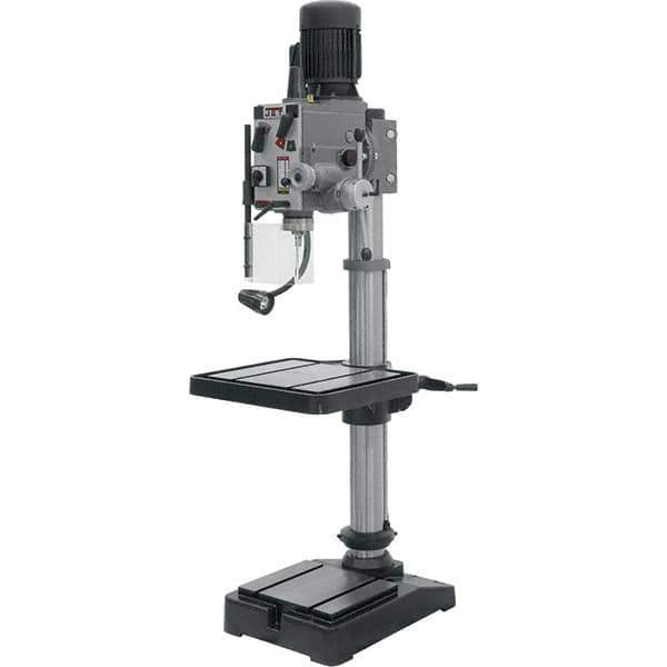 Jet - 20" Swing, Geared Head Drill Press - 12 Speed, 2 hp, Three Phase - Exact Tool & Supply