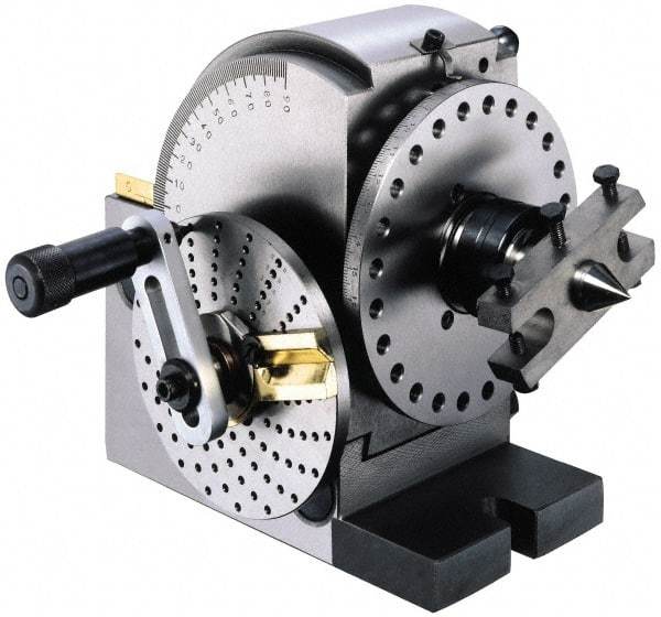 Interstate - Headstock Taper 3MT, Semi-Universal Dividing Head - 5.04" Centerline Height, 11.535" Long x 6.142" Wide x 8.661" High - Exact Tool & Supply