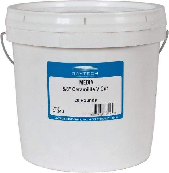 Raytech - Ceramic Plastic Blend Carrier, Polishing Tumbling Media - Cylinder Shape, Wet Operation, 5/8" Long x 5/8" High - Exact Tool & Supply