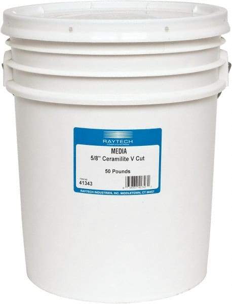 Raytech - Ceramic Plastic Blend Carrier, Polishing Tumbling Media - Cylinder Shape, Wet Operation, 5/8" Long x 5/8" High - Exact Tool & Supply