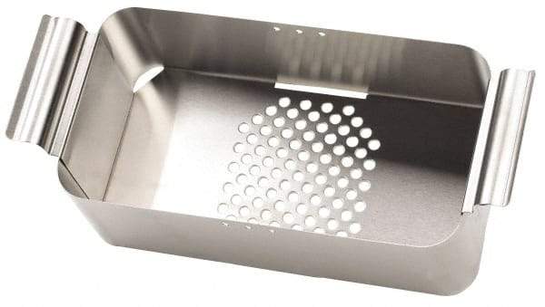 L&R Ultrasonic - Stainless Steel Parts Washer Basket - 6" High x 228.6mm Wide x 393.7mm Long, Use with Ultrasonic Cleaners - Exact Tool & Supply