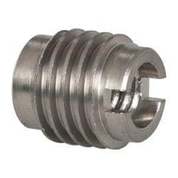 E-Z LOK - 1/4-20, Bright Finish, Stainless Steel Knife Insert - 3/8" Drill, 3/8" Hole Diam, 1/2" Long, 1/2" Min Grip, Grade 18-8 - Exact Tool & Supply