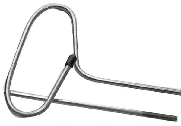 Schaefer Brush - 48" Long, 8-32 Male, Galvanized Steel Brush Handle Extension - 0.162" Diam, For Use with Tube Brushes & Scrapers - Exact Tool & Supply