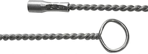 Schaefer Brush - 36" Long, 1/4" NPSM Female, Galvanized Steel Brush Handle Extension - 0.32" Diam, For Use with Tube Brushes & Scrapers - Exact Tool & Supply