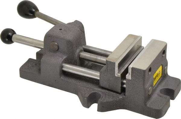 Heinrich - 3" Jaw Opening Capacity x 1-1/4" Throat Depth, Horizontal Drill Press Vise - 3" Wide x 3" High Jaw, Stationary Base, Standard Speed - Exact Tool & Supply
