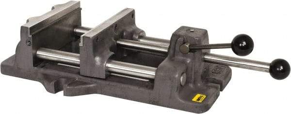 Heinrich - 8-3/16" Jaw Opening Capacity x 2" Throat Depth, Horizontal Drill Press Vise - 8" Wide x 8-3/16" High Jaw, Stationary Base, Standard Speed - Exact Tool & Supply
