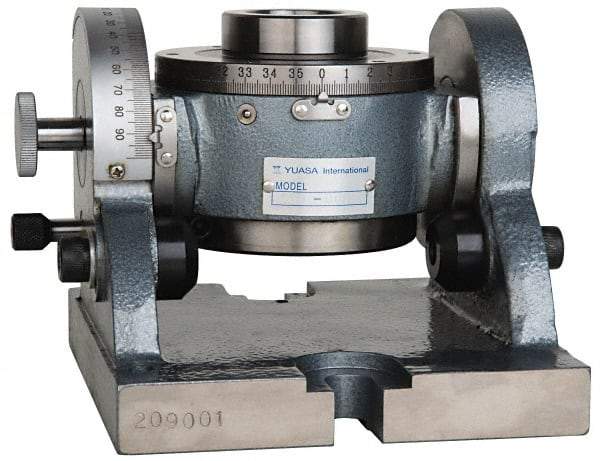 Yuasa - 24 Position, 4.01" Chuck, Universal Indexing Spacer - 3.34" High Centerline, 1-1/4" Chuck Through Hole, 6.69" Overall Height - Exact Tool & Supply
