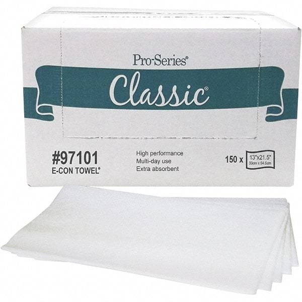 PRO-SOURCE - 1/4 Fold Food Service Wipes - Box, 21-1/2" x 13" Sheet Size, White - Exact Tool & Supply