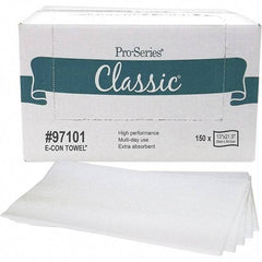 PRO-SOURCE - 1/4 Fold Food Service Wipes - Box, 21-1/2" x 13" Sheet Size, White - Exact Tool & Supply